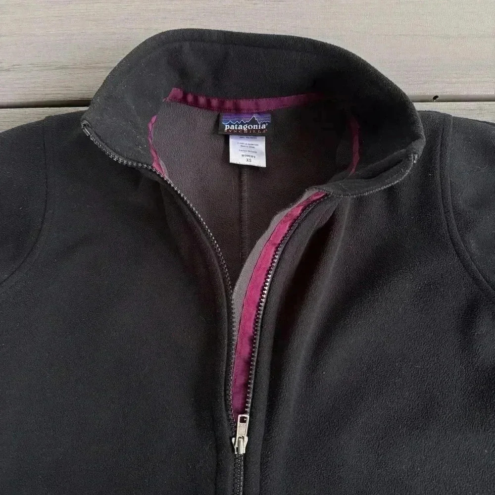 Patagonia Women’s Synchilla‎ Full Zip Jacket Size XS Black - Picture 3 of 7